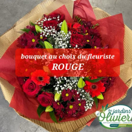 Bouquet du fleuriste ROUGE Amour taille M