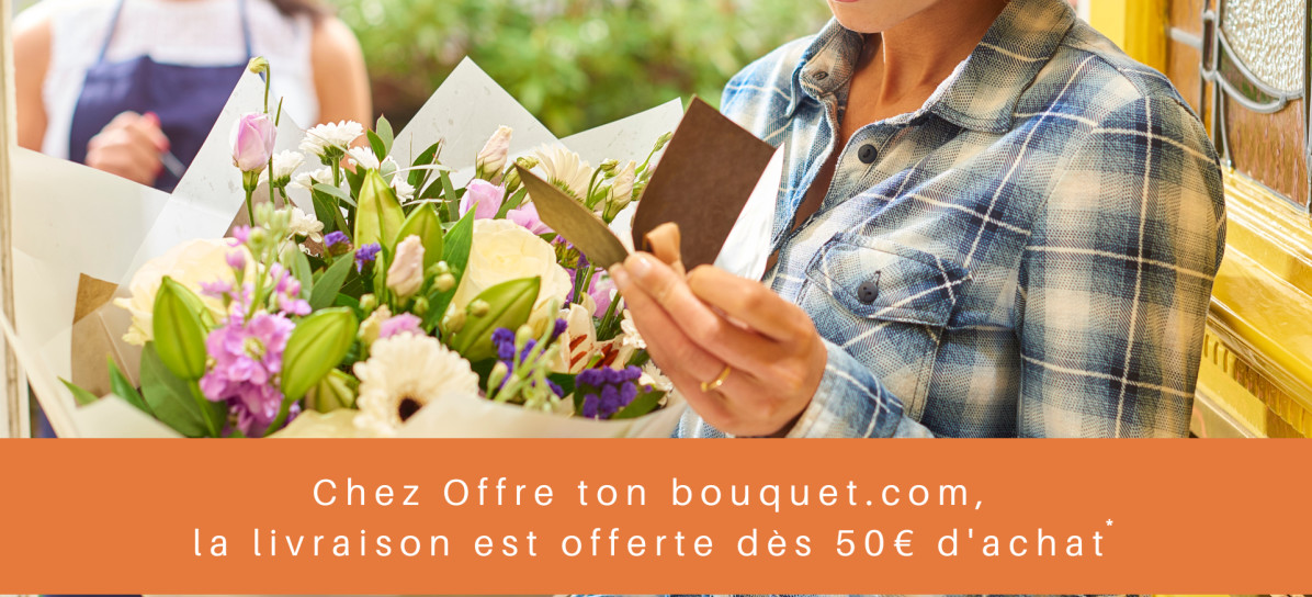 Profitez de la livraison gratuite pour faire plaisir sans frais supplémentaires ! Pour toute commande de 50€ et plus, votre fleuriste local à Lens, Arras et Douai vous offre la livraison à domicile
