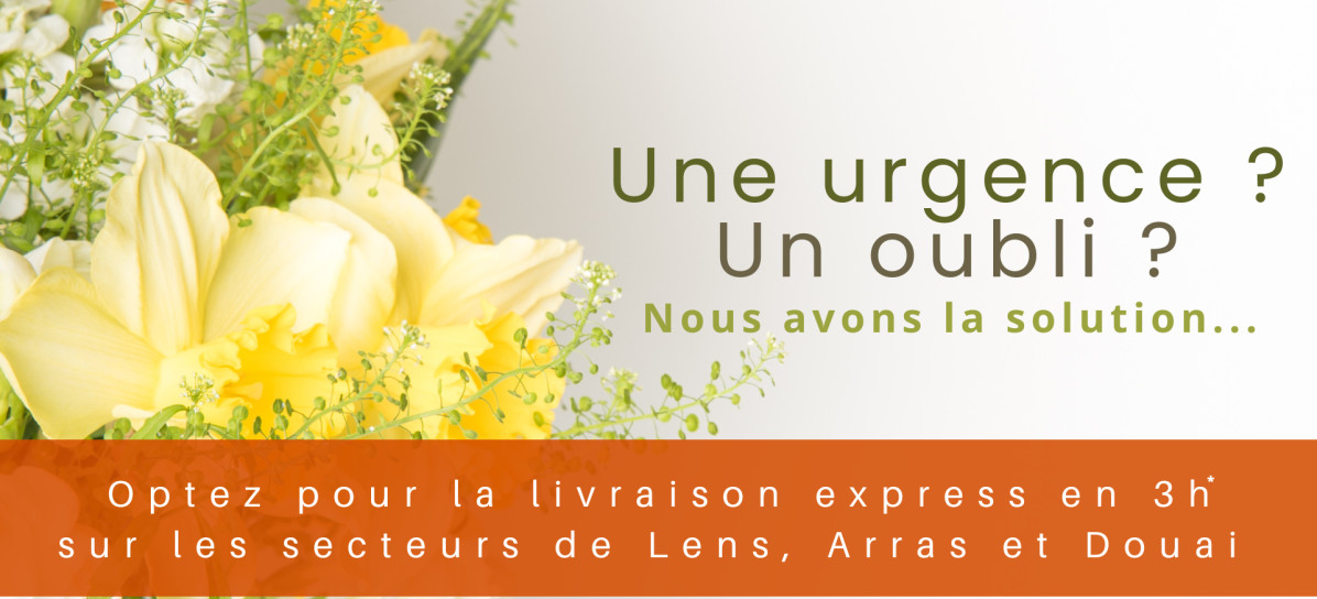Besoin d’un bouquet en urgence ? Votre fleuriste local à Lens, Arras et Douai assure une livraison express pour toutes les occasions : anniversaire, mariage, deuil, remerciements ou simple attention.