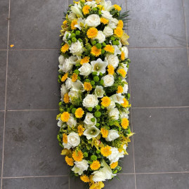 Dessus de cercueil ( composition a plat ) couleur aux choix